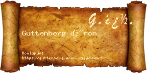 Guttenberg Áron névjegykártya